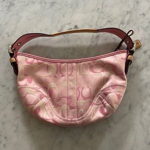 Coach Womens Purse Pink with coach monogram